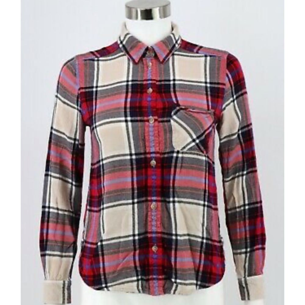 American Eagle‎ Boyfriend Fit Flannel Shirt, Sz XS